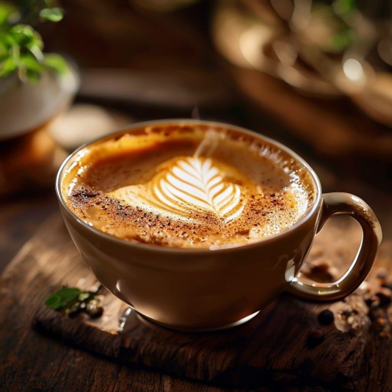 Eine Auswahl an verschiedenen Kaffeespezialitäten, darunter ein Cappuccino, ein Espresso und ein Filterkaffee, auf einem eleganten Tablett arrangiert.